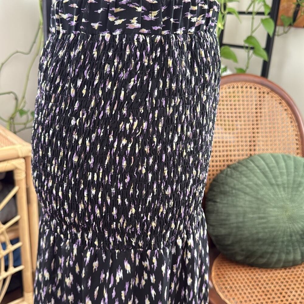 Code X Mode Black Splotch Pattern Smocked Waist S… - image 4